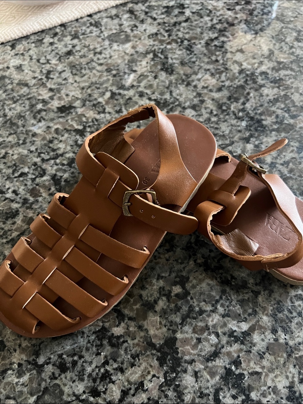 Completely new Zara leather fisherman sandals for kids